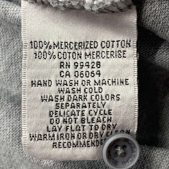 Bugatchi Men's Short Sleeve Gray Knit Mercerized Cotton Button Down Shirt Sz XL - Picture 3 of 6